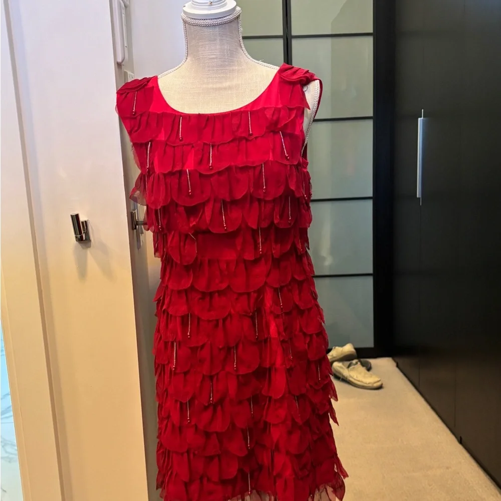 Vintage DOLCE & GABBANA Red Silk Dress – Size 4 - Picture 4 of 7